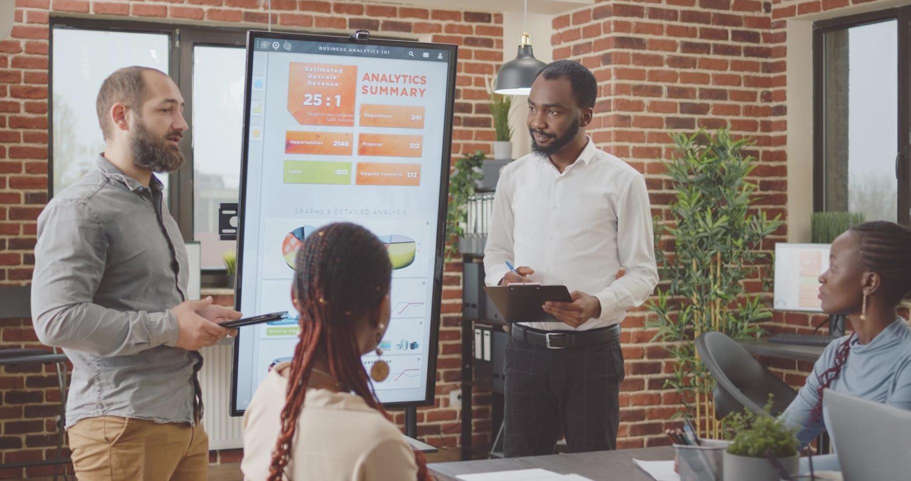 Digital workspace showing organic search analytics and local business metrics